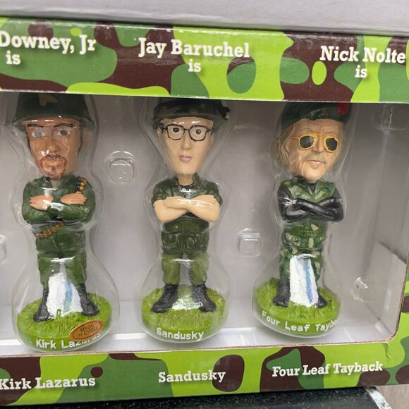 Tropic Thunder Promotional Set of Eight 4" Bobbleheads Dreamworks Studios 2008 - Picture 7 of 13